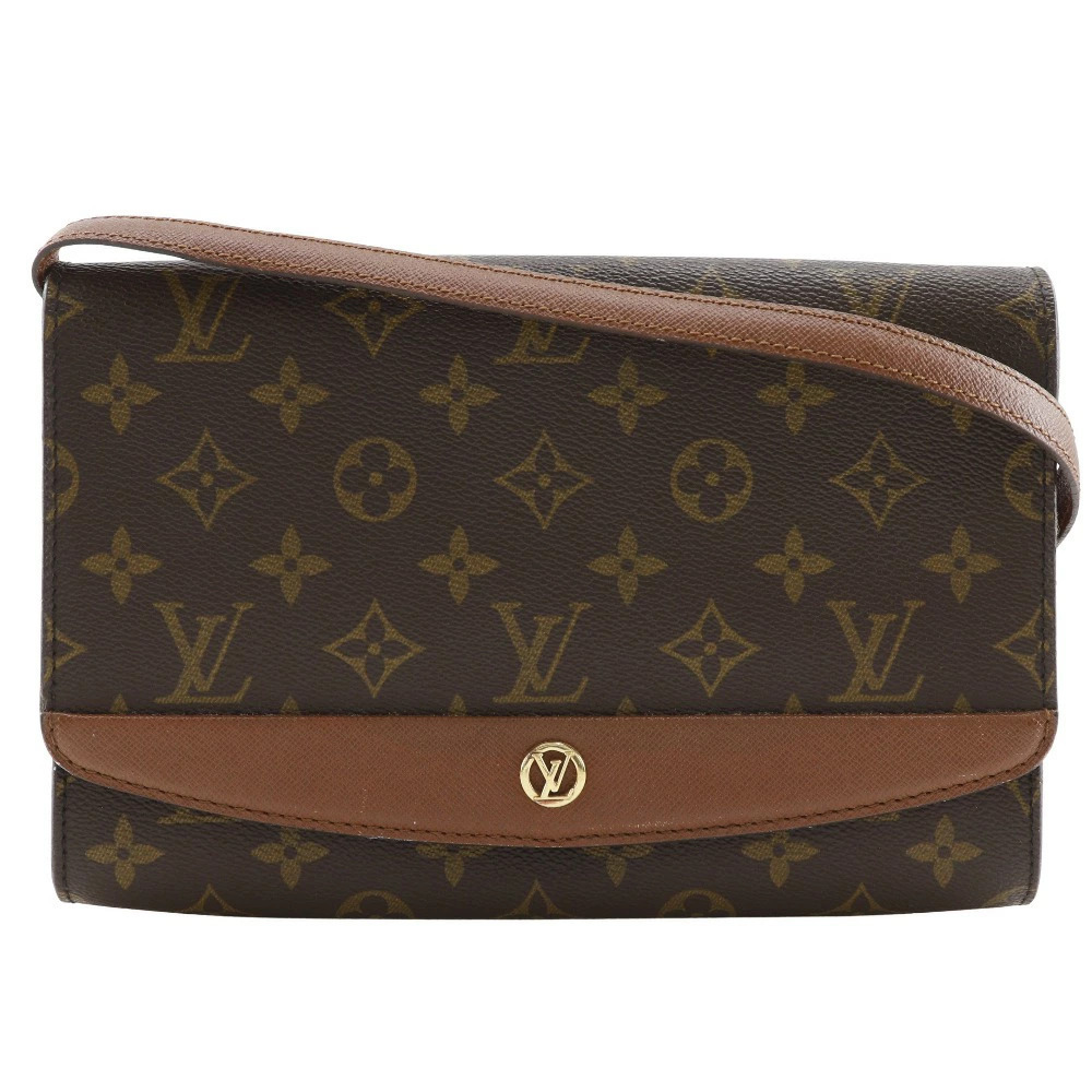 Louis Vuitton Bordeaux Red Shoulder Bag Brown Crossbody Snap Button